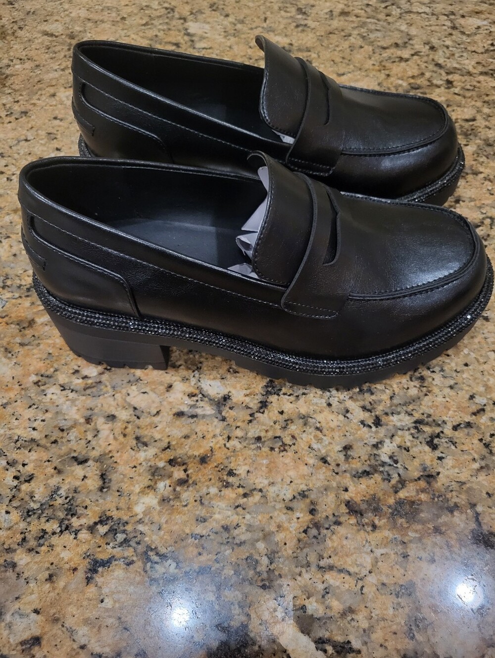 torrid Black Leather Penny Loafers